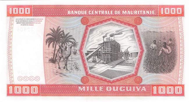 Mauretanien p3D 1000 Ouguiya 1981